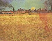 Vincent Van Gogh, Sunset:Wheat Fields near Arles (nn04)